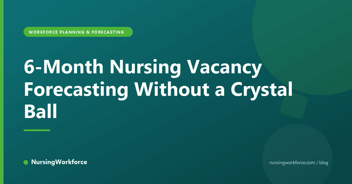 6-Month Nursing Vacancy Forecasting Without a Crystal Ball