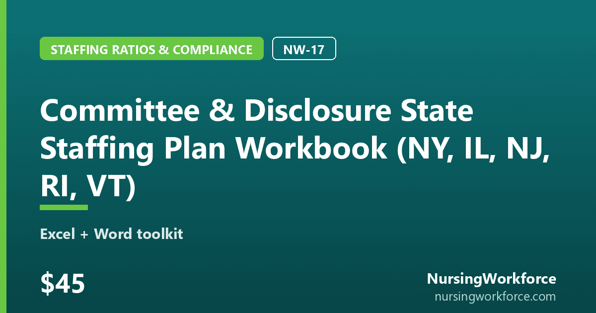 Committee & Disclosure State Staffing Plan Workbook (NY, IL, NJ, RI, VT)