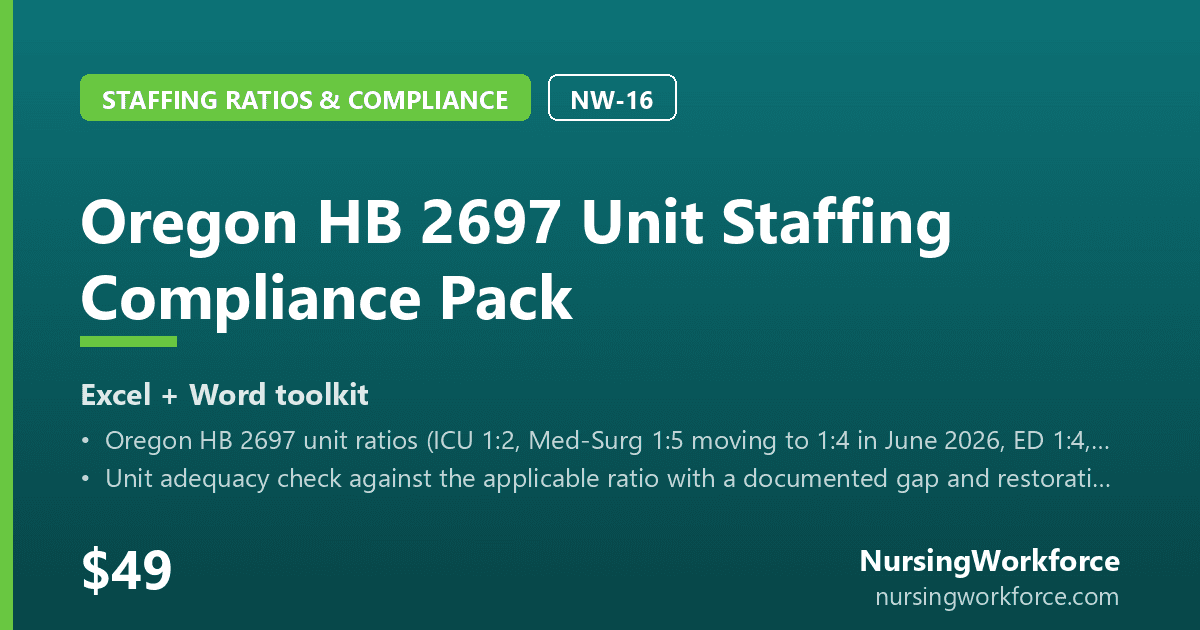 Oregon HB 2697 Unit Staffing Compliance Pack